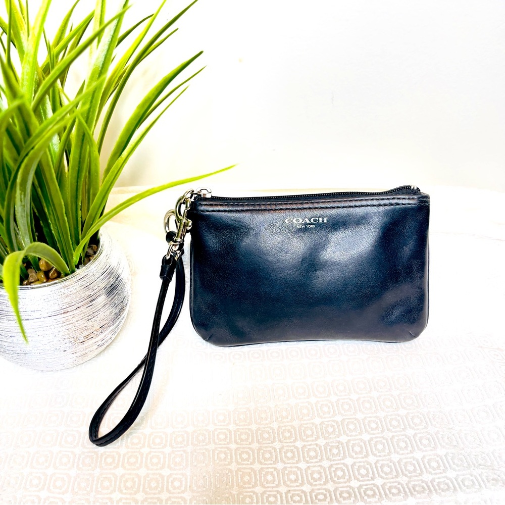 Coach Black Wristlet with 2 CC slots